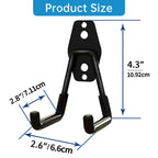 GeeWatom Garage Storage Utility Hooks，Garage Garden Tool Organizer，Steel Wall Mount Hooks, Garden Small U Hooks (4 Pack-Black)