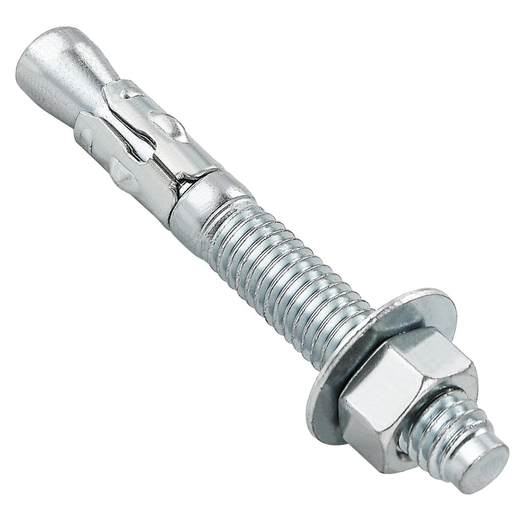 Wensilon 1/4x1-3/4" 50Pcs Inch Standard Fasteners for Heavy-Duty Zinc Wedge Anchors for Cement and Concrete
