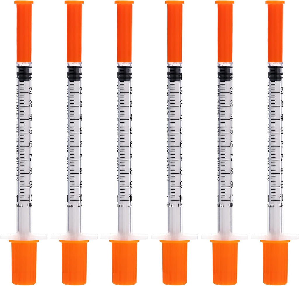 100 Pack U-100 1ML with 29 Ga 1/2 Inch,Individually Sealed,1.0 milliliters