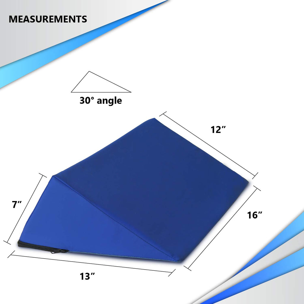 NYOrtho Positioning Wedge 30° – Bed Wedge Pillow for Pressure Relief & Alignment – Slip-Resistant, Easy-to-Clean, Wipeable Vinyl for Side Sleepers & Elderly – Patient Support Cushion – 16x12x7 in
