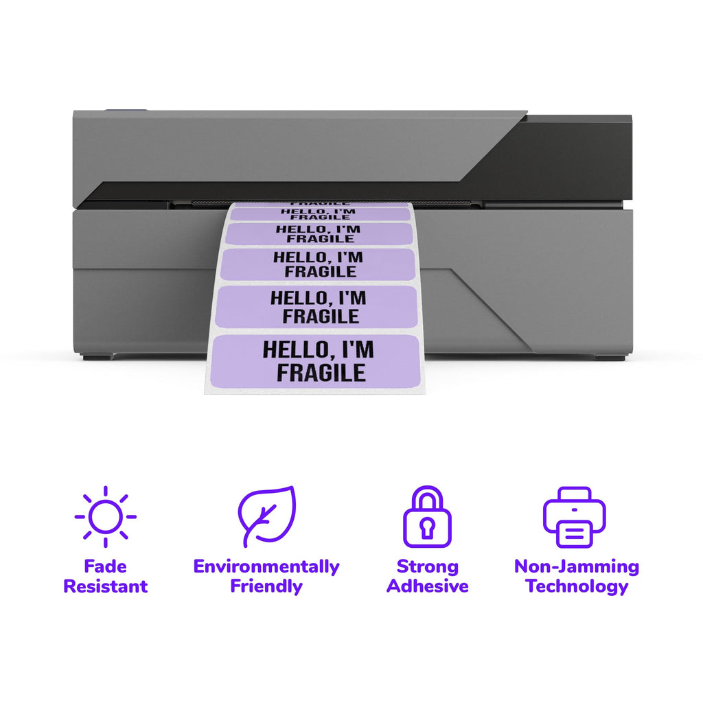 Rollo Direct Thermal 2x1 Sticker Labels - Roll of 1,000 Labels (Yellow)
