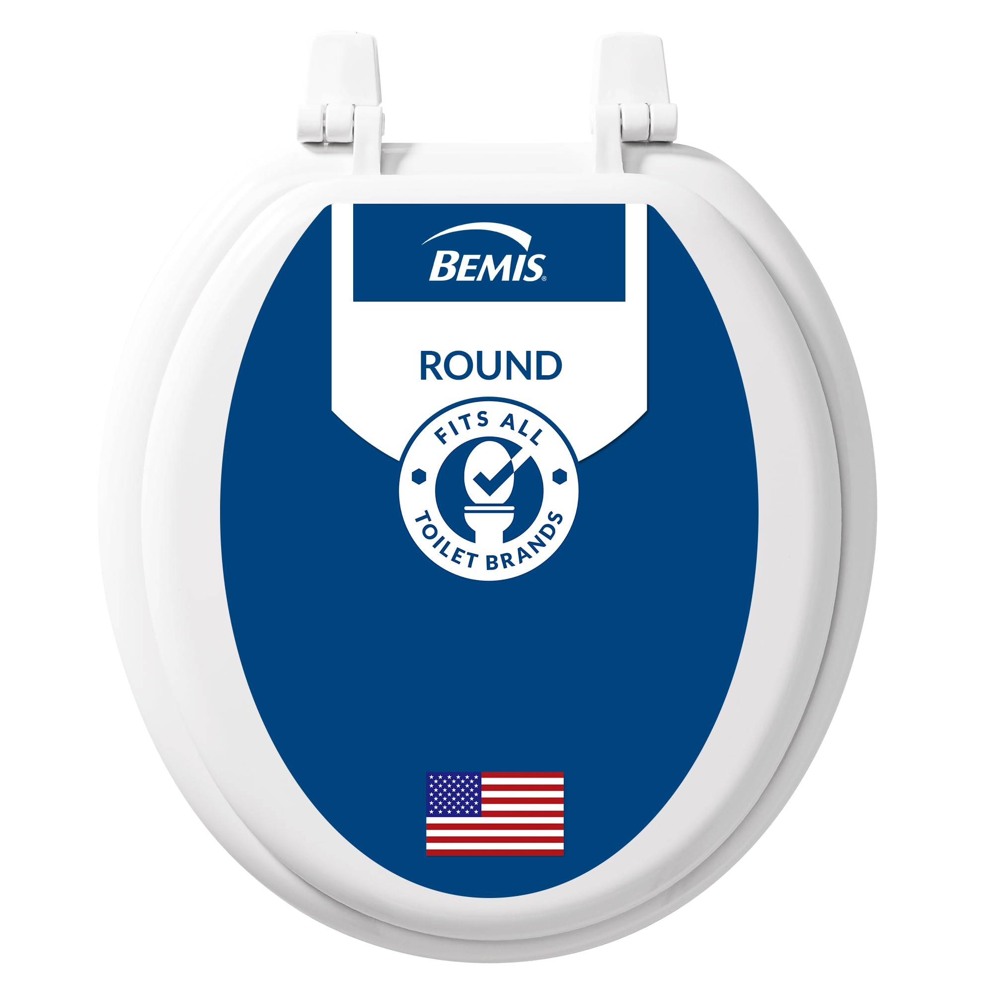 Bemis 400TTA Economy Durable Wood Toilet Seat, Made in USA, Round, White