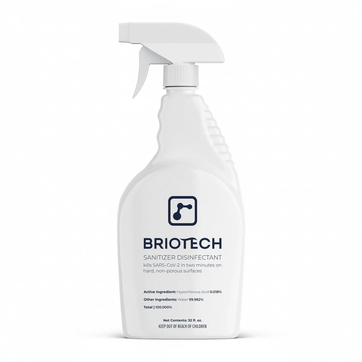 BRIOTECH Sanitizer Disinfectant, Hypochlorous Acid, 32 oz