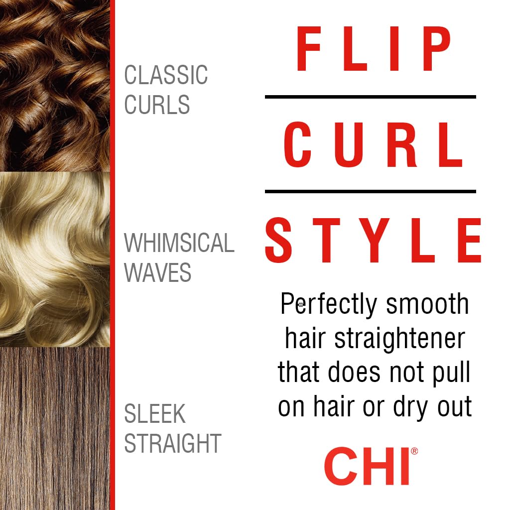 G2 Ceramic Titanium Infused Hairstyling Flat Iron - Model # GF1595 - Black by CHI for Unisex - 1 Inch Flat Iron
