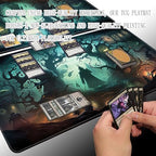 MTG Playmat Size 24x14in Free Storage Bags Non-Slip Backing Printing, Ideal for Card Game Enthusiasts TCG Playmat (No with Zone,High-Tech)