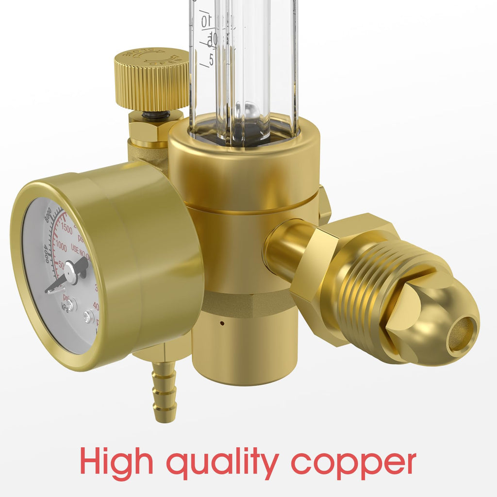 YESWELDER Welding Gas Flowmeter with Gas Hose, Leak-Proof Argon CO2