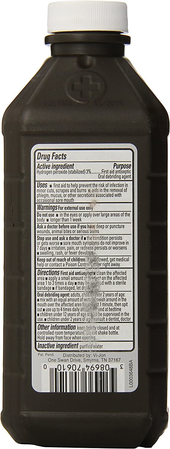 Hydrogen Peroxide Antiseptic Solution 16 Oz - Pack of 2