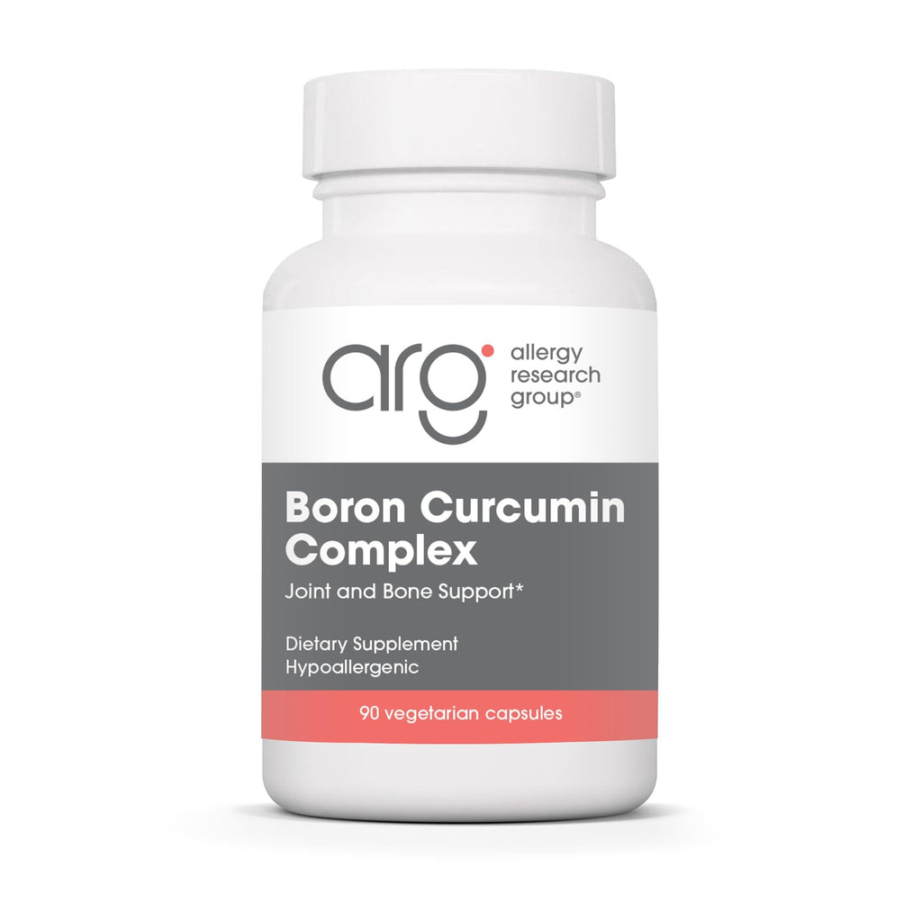 Allergy Research Group Boron Curcumin Complex - Boron Complex for Men & Women, Bone & Joint Support, 6mg Supplement, Vegetarian Capsules - 90 Count
