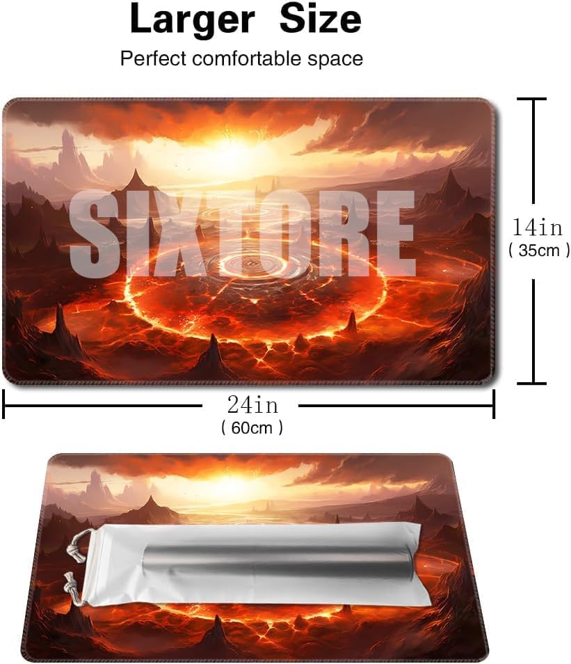 Premium Board Game 24x14in MTG Playmat Compatible for OCG CCG RPG TCG Playmat (Abyss Summon)