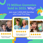 First Day Kids Multivitamin Gummies Age 4+, Strawberry & Orange - Kids Vitamins Multivitamin Gummy A C D3 K2 B1 B2 B6 B12 Folate, Immunity & Brain Function, Vegan - 30 Day Supply, Packaging May Vary