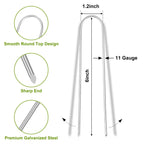 Whonline 200 Pack Landscape Staples, 6 Inch Round-top Garden Stakes