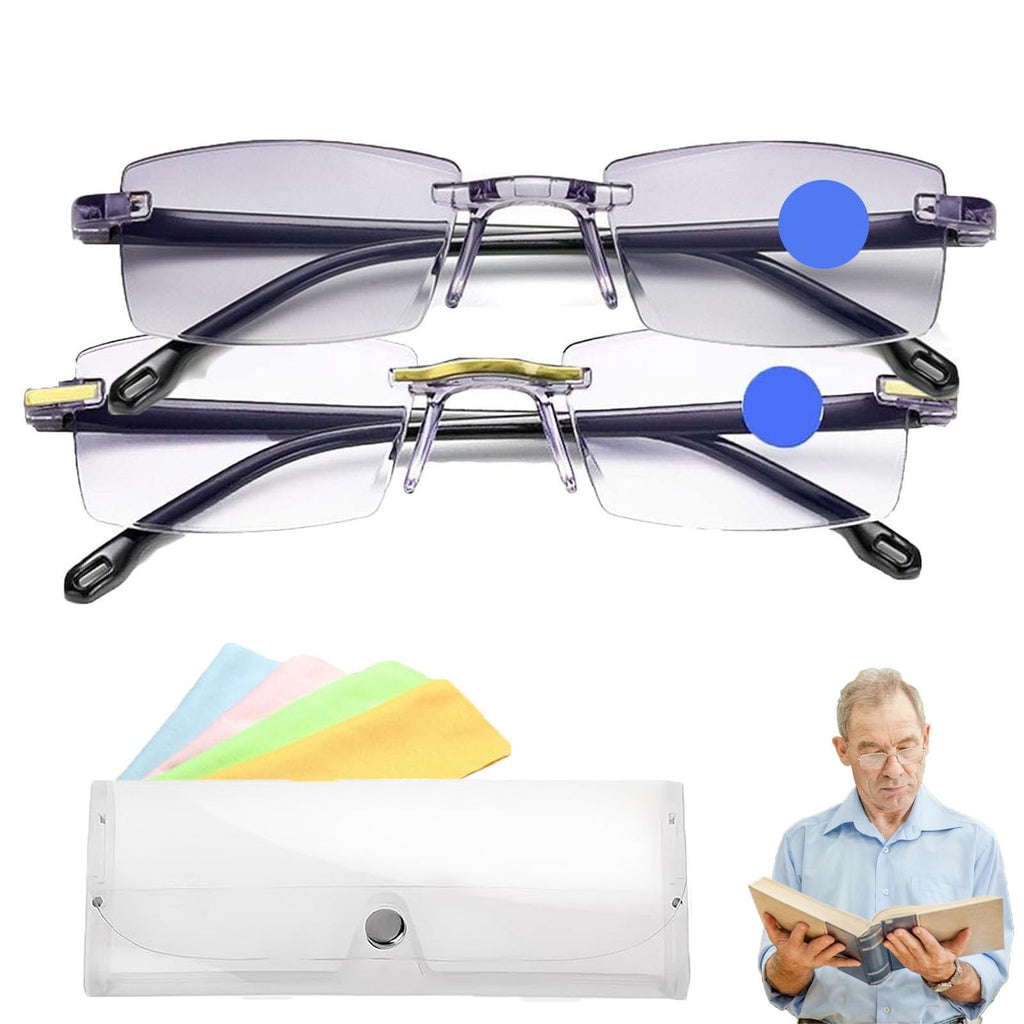 Intelligent Dual Focus Glasses, 2026 New Self Sync Wonder Glasses, Adjustable Auto Focus Eyeglasses for Women Men(2pcsA)