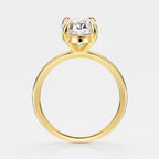 Michooyel 4.0ct Oval Cut Women's Engagement Ring Gold Plated Simulated D Color VVS Promise Ring Wedding Ring for Women 925 Sterling Silver