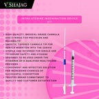V SHAJAG Complete IUI Cannula Kit (17cm)(IUI Cannula Kit, Collection Container, and 2 Bonus Droppers)-Fertility with Precision (Pack of 2)