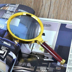 20X HD Magnifying Glass (Full Size-90mm) for Desktop, Collectors, Youth and The Elderly. Free Bonus, (3) Credit Card Sized Magnifiers for Shopping or dosing Medicine ($3.96 Value).