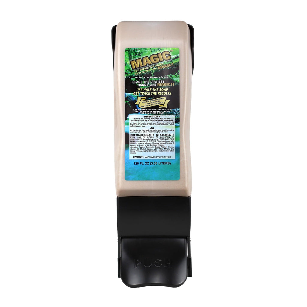 Wall Mount Push Soap Dispenser for 3.55L Magic Bottles, Industrial Use