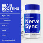 Nerve Sync Capsules, NerveSync Pills for Neuropathy Brain Health Support Supplement with Premium Blend Vitamins, Nerve Health Function All Natural Maximum Strength Wellness Reviews (60 Capsules)