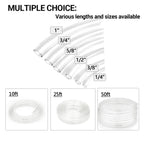 1’’ ID × 1-1/4’’ OD - 10 ft Clear Plastic Vinyl Tubing, Flexible PVC Hose Lightweight Non-Toxic vinyl Tube for Transfer Water Air Oil