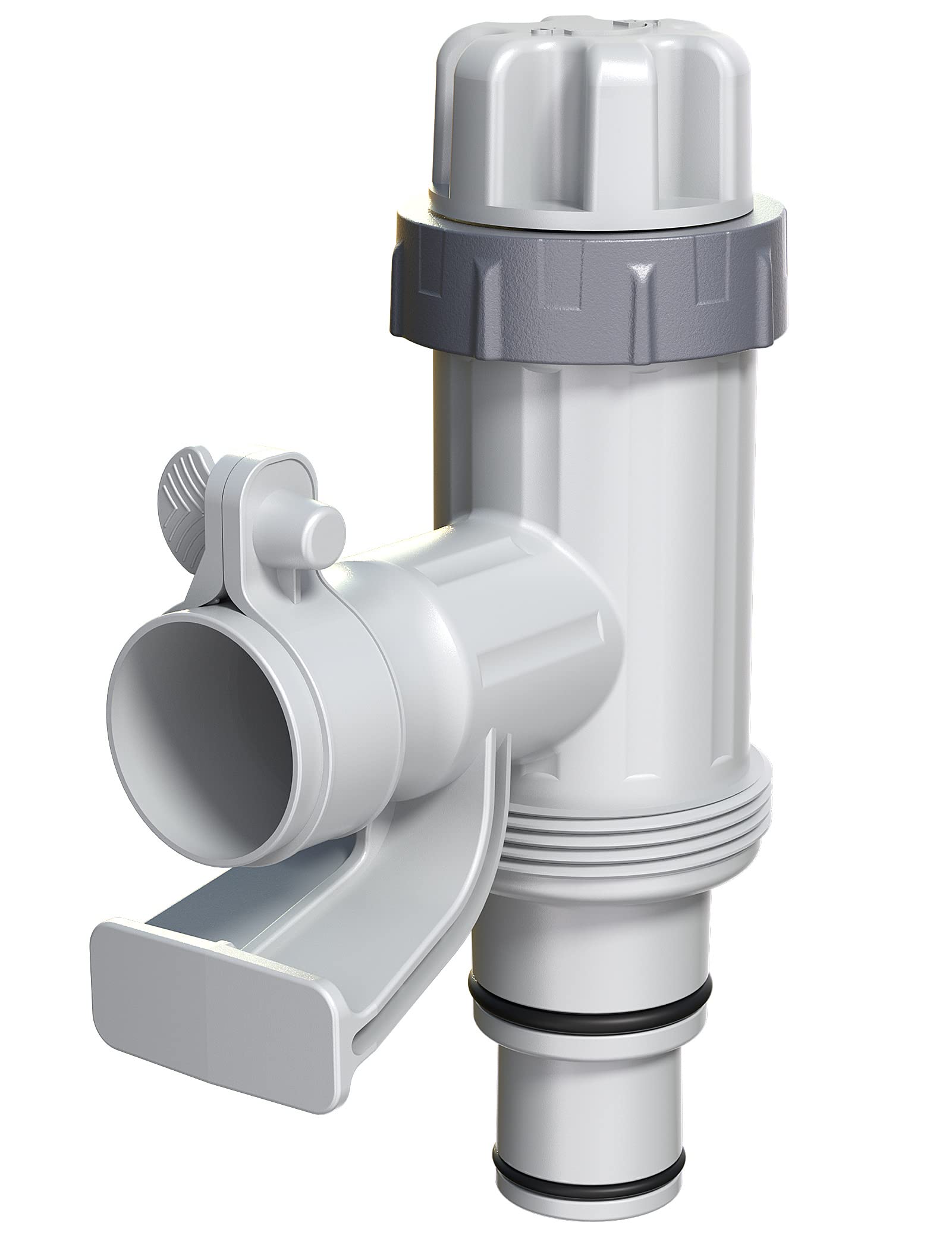 MASCARRY 【Patented】 Plunger Valve for Above Ground Swimming Pool, Pool Replacement Parts with On-Off Valve, Pool Hose Adapter and Pool Pipe Holder, Pool Pump Parts, Above Ground Pool Accessories