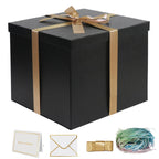 YINUOYOUJIA Large Black Gift Box with Lid 12x12x10 Inches