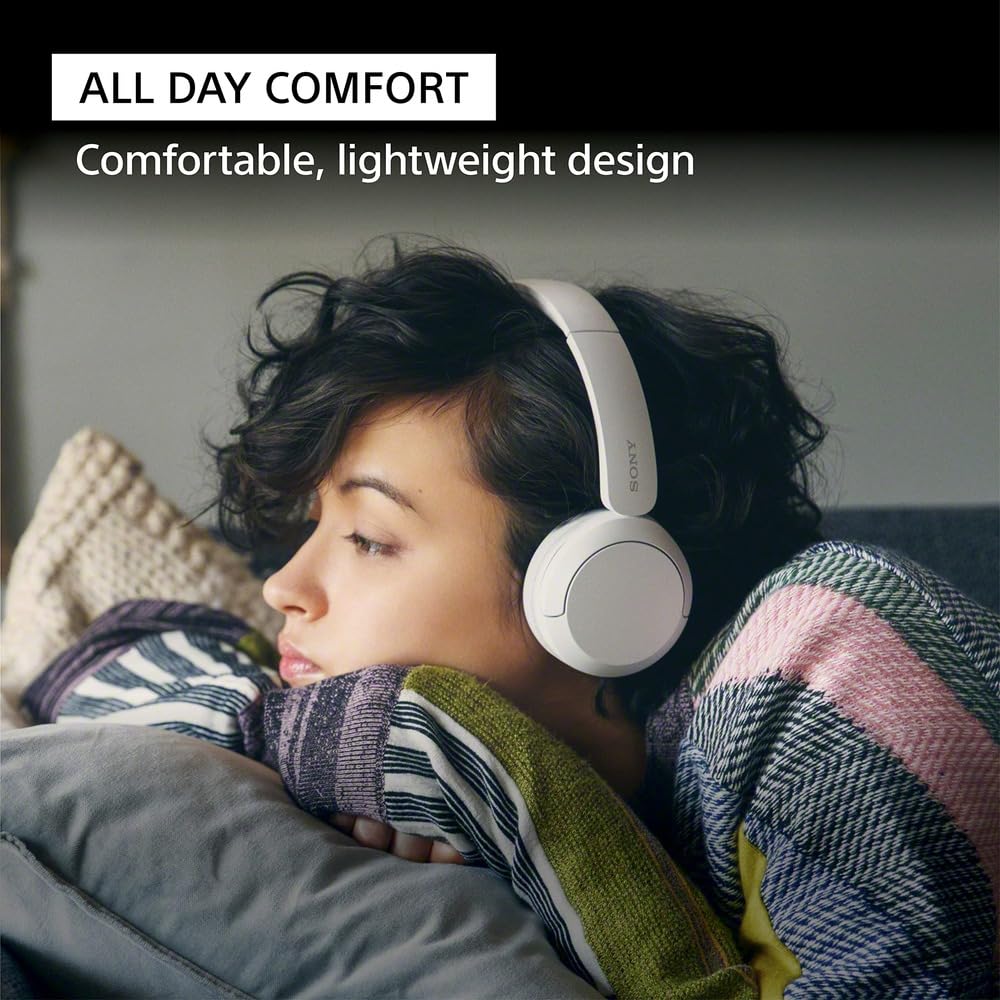 Sony WH-CH520 Wireless On-Ear Bluetooth Headphones with Mic, Cappuccino