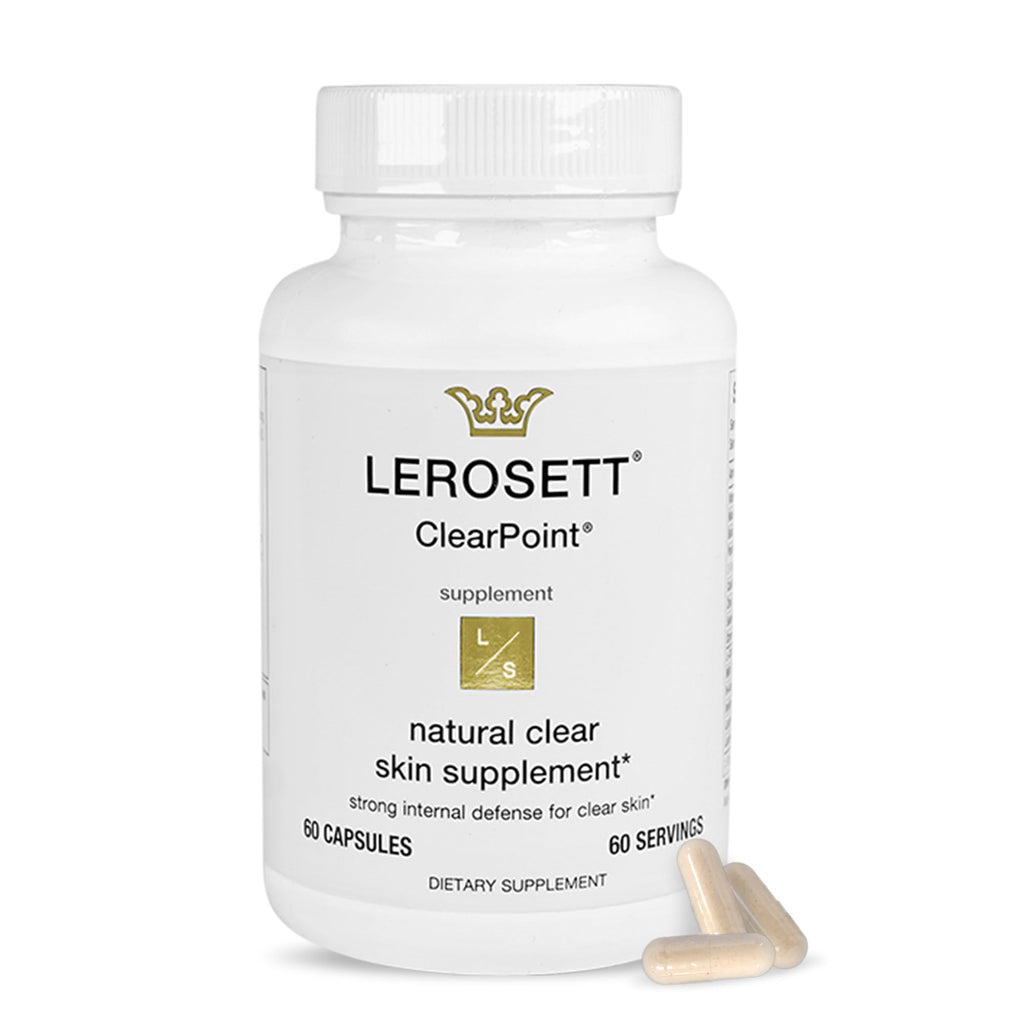 Gunilla Of Sweden LEROSETT ClearPoint Anti Acne Pills, Natural Supplements for Acne Treatment for Oily Skin & Breakouts. 60 Caps