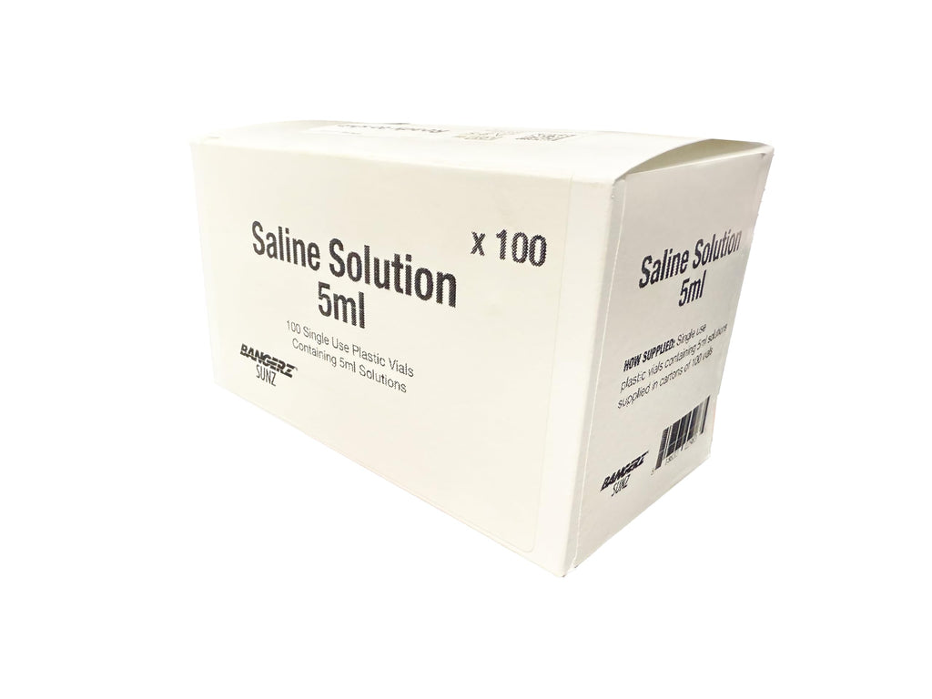 Bangerz Sunz Saline Solution 5ml Unit, 100 per Box