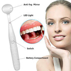ffresiss Dental Mirror with Light,Teeth Inspection LED Anti-Fog Mouth Mirror,Dentist Oral Care Tool