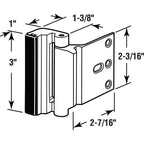 Prime-Line U 11441 Door Reinforcement Lock – Add Extra, High Security to your Home and Prevent Unauthorized Entry – 3” Stop, Aluminum Construction, Red Bronze (Single Pack)
