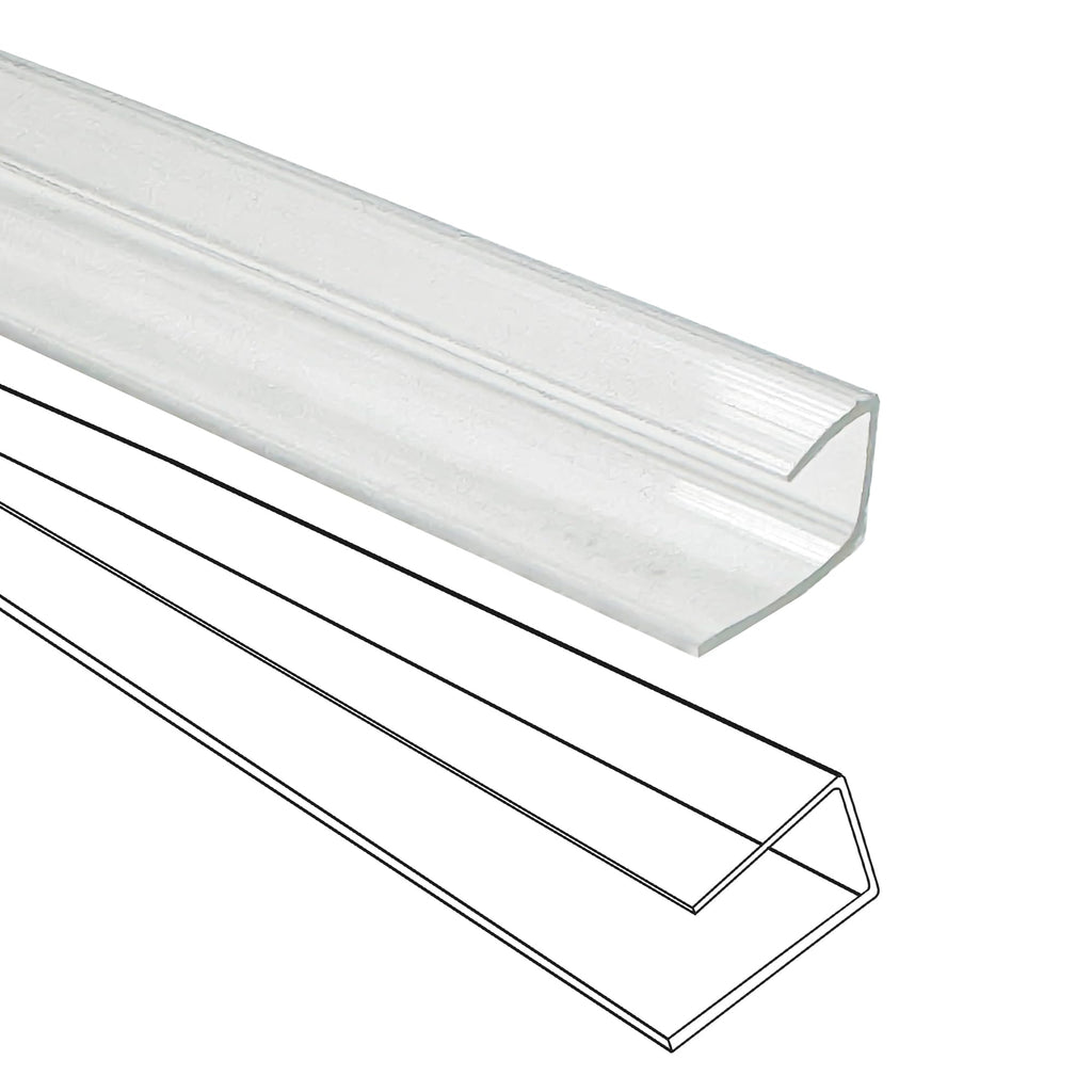 XISOCO 10 PCS Polycarbonate Panels U Connector Profile 4FT Long 0.24IN High