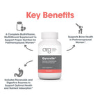 Optimox Gynovite Plus - Women’s Multivitamin & Multimineral Supplement - Postmenopausal Support with Magnesium, Vitamin D3, Biotin & Digestive Enzymes - 30 Servings - 180 Count