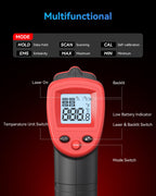 Wintact Infrared Thermometer Temperature Gun -58℉ to 1094℉, Digital IR Heat Surface Temp Gun, Non-Contact Laser Thermal Gun for Cooking Food, BBQ, Pizza Oven, Grill, Griddle Accessories