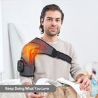 BINGONE Heated Shoulder Wrap, Shoulder Heating Pads Massager for Men Women, Electric Cordless Vibration Massage Heated Shoulder Braces with 3 Heating Setting, Left Right Shoulder Massage