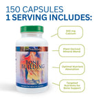 Youngevity Bone Building Formula™ - Calcium, Magnesium, D3, Biotin, Glucosamine HCl for Bone Health, and Density - Essential CoFactors: Trace Minerals, Boron, Horestail Herb, Rosehips (150 Caps)