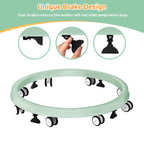 Baby Walker with Wheels, One-Touch Folding Baby Walkers, 7-Speed Height Adjustment with Large Dinner Plate, Anti-Roll 8-Wheel with Brake for 6-18 Months Baby (Green)