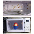 Aivwis Angry Mom Microwave Cleaner, Mad Mama Microwave Steam Cleaner, Just Add Vinegar and Water, Easily Cleans the Crud in Minutes (Blue)