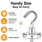 MIKEDE Magnetic Hooks 85Lbs+ Heavy Duty Magnet Hook for Cruise Cabins