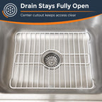 Better Houseware Sink Protectors for Kitchen Sink, Protective Metal Grid, 16x12.3x1 inches, White Kitchen Sink Mat to Shield Sink Base from Scratches, Rust-Resistant Coating, M