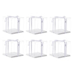 XININSUN 14x14x12inch clear cake box with ribbon,12inch14inch tall cake boxes for tiered cakes,layer cake carrier,disposable cake containers for wedding birthday party and gift display-White