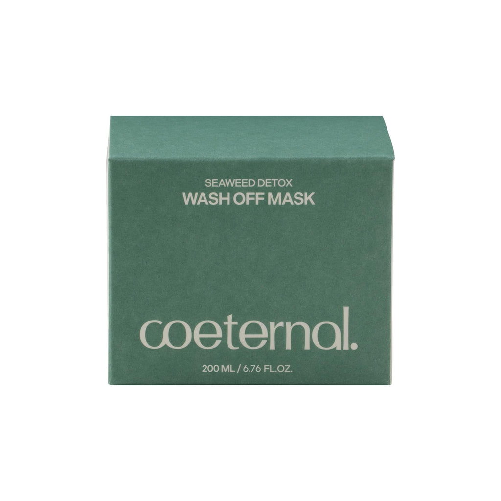 coeternal Seaweed Detox Wash Off Mask, Cooling Korean Clay Mask with Bentonite, Kaolin, Glycerin & Seaweed Extracts for Pore Minimizing, Deep Cleansing, Non-Drying Mud Mask, 200ml / 6.76 fl.oz.