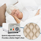Alternating Air Pressure Mattress Pad for Hospital & Home Use - Relief for Bed Sores, Ulcers - Inflatable Comfort for Bedridden or Limited Mobility Patie - Grey