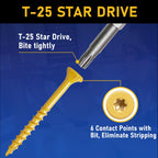 #8 x 1-1/2 in Deck Screws, 350 PCS, Tan Exterior Wood Screws