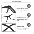 BIENCOOL 6 Pack Reading Glasses Traditional Frames for Men and Women Readers with Spring Loaded Hinges (6 Pack Black, 1.50, multiplier_x)