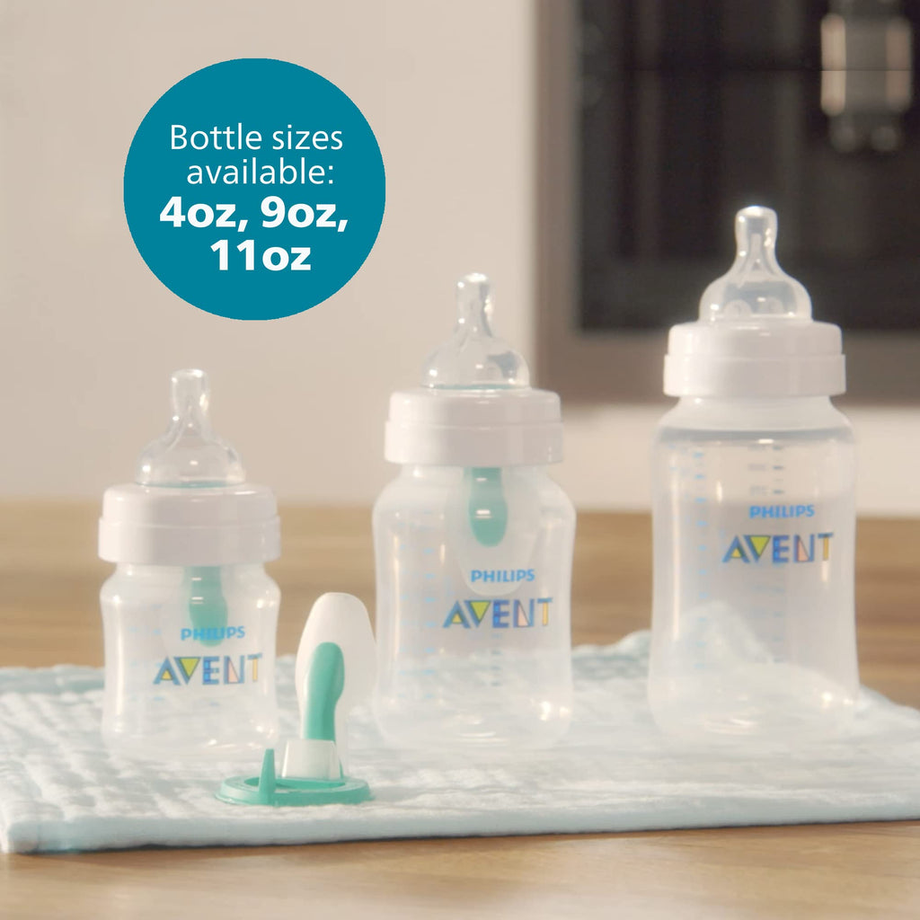 Philips Avent Anti-Colic Baby Bottle with AirFree Vent, Medium Flow, 9 oz