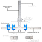 King&Charles Cabinet Hardware Jig, Metal Cabinet Handle Jig + Auto Hole Punch + Point Drill Bits, Use for Handles Knobs Pulls on Drawers/Doors, Wood Drilling Dowelling Guide Set.