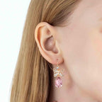 EVEVIC Austrian Crystal Butterfly Teardrop Drop Earrings for Women