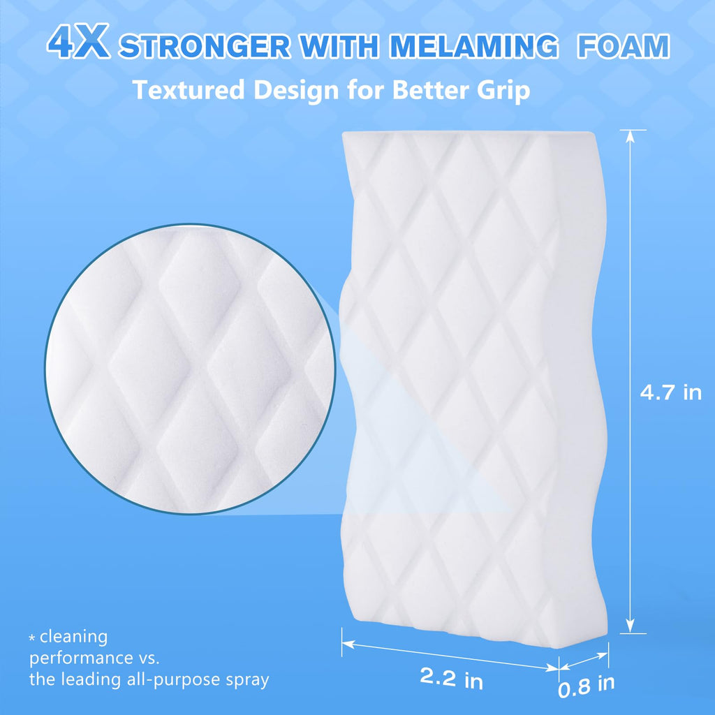 Squish Magic Eraser Sponge, 18 Pack Cleaning Pads for Walls, Oven, Kitchen, and Shoe Cleaner With Melamine Foam, Universal Cleaner