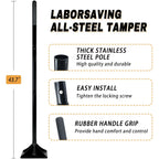 Steel Tamper Tool with 48 inch Handle，10''x10'' Hand Tamper