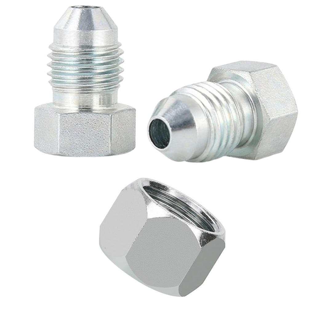 JIC 06 Hydraulic Cap and Plug Hose Tube and Pipe Fitting Kit, 37 Degree Pipe Fitting Kit Cap and Plug Kit(8 Sets）