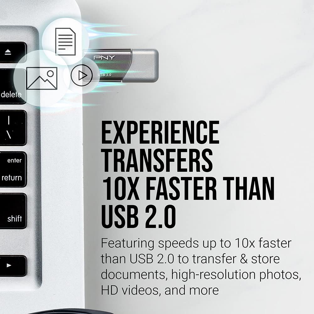 PNY 128GB Turbo Attaché 3 USB 3.0 Flash Drive 2-Pack